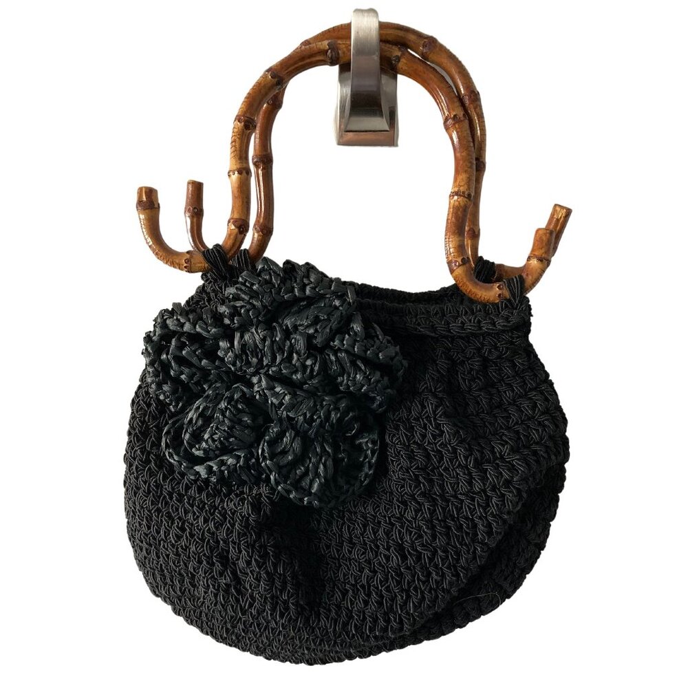Marilyn Pivnick Black Hand Crochet Small Purse